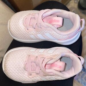 Infant Adidas tennis shoes; light pink/white; size 5k
